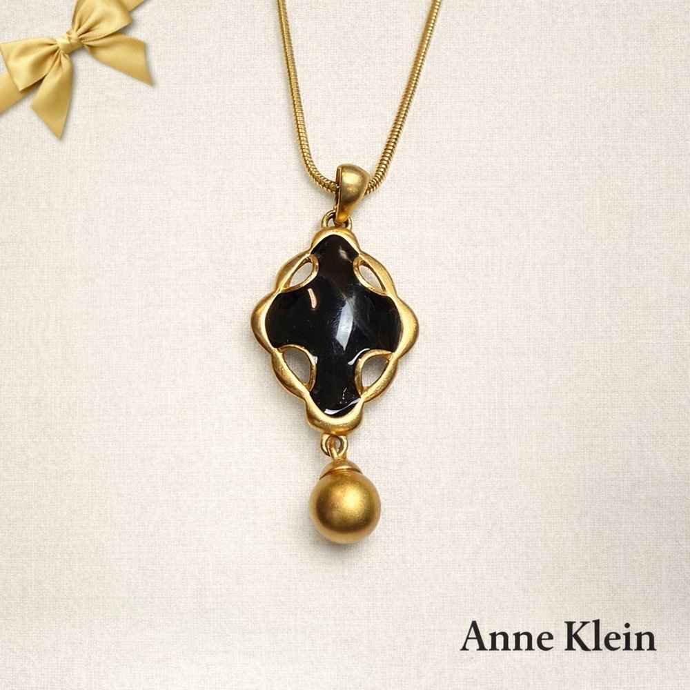 Anne Klein Gold-Tone Pendant Necklace – 42”